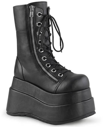 BEAR-265 Tiered Platform Lace-up Boots