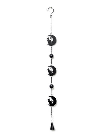 Black Cat and Moon Wind Chime