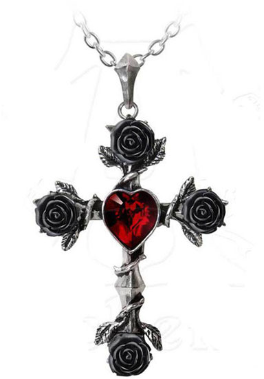 Black Rosifix Pendant Necklace