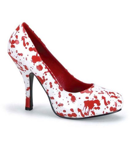 BLOODY-12 White Red Heels