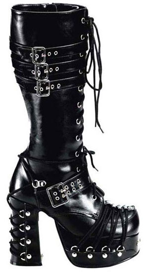 CHARADE-206 Buckle Laceup Boots