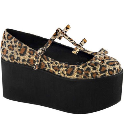 CLICK-08 Leopard Platform Shoes