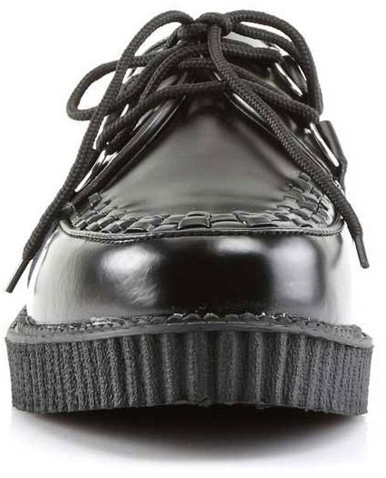mens black leather creepers