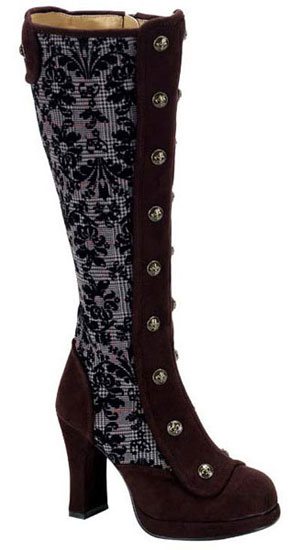 CRYPTO-301 Brown Victorian Boots