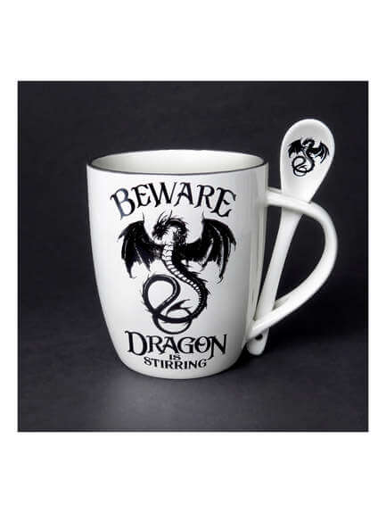 Dragon is Stirring Cup and Spoon