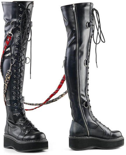 EMILY-377 over the knee platform boots