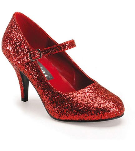 GLINDA-50G Red Glittered Heels