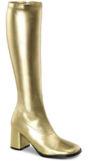 GOGO-300 Gold PU Boots