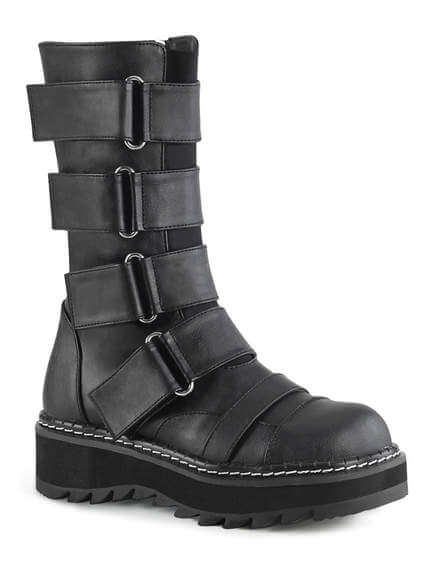 LILITH-211 Mid-Calf Strap Boots