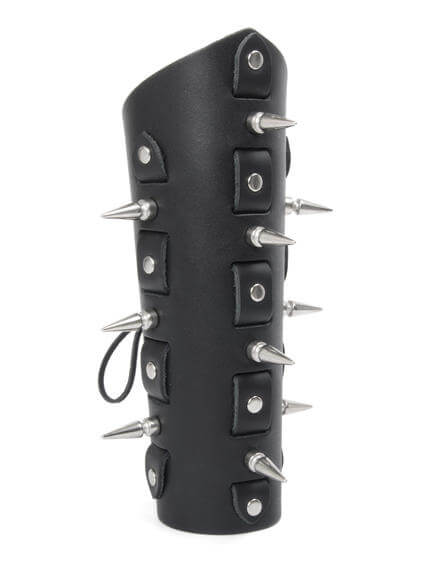 Long Spike Lace Up Gauntlet