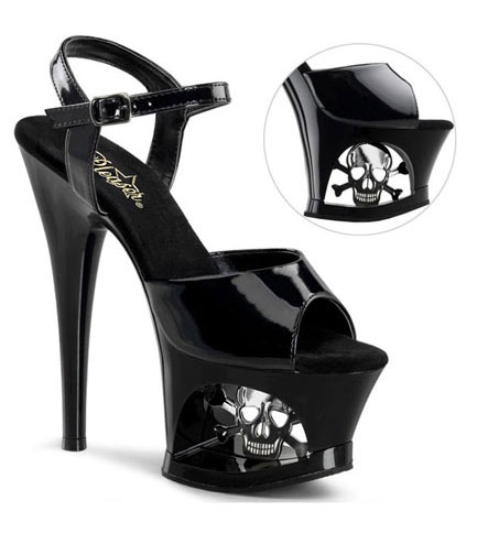 MOON-709 Gothic High Heels with Skull