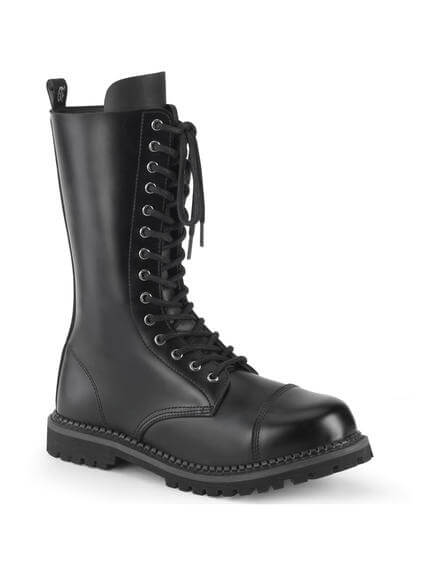RIOT-14 Leather 14 Eyelet Lace-up Combat Boots