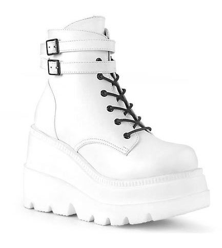 SHAKER-52 White Platform Boots