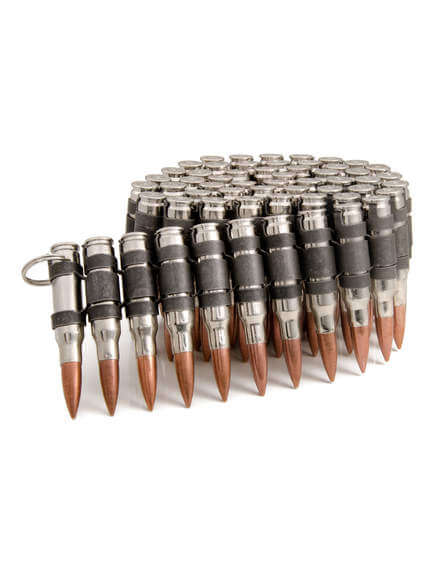 .308 Silver Black Copper Bullet Belt