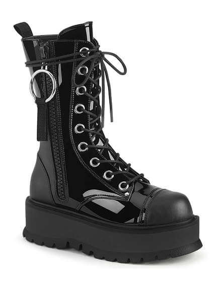 SLACKER-220 Women's Patent Platform Boots