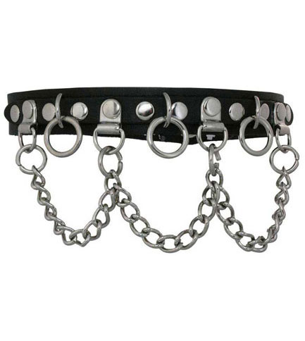 13MCCH Black Leather Choker