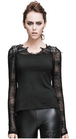 Sofia Womens Spider Web Long Sleeve Shirt