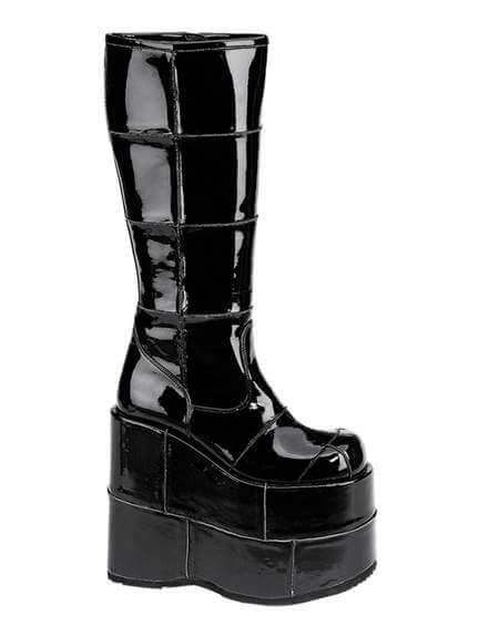 STACK-301 Black Patent Platforms