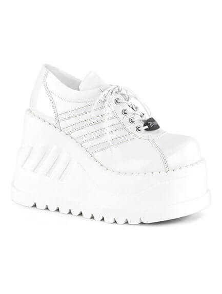 STOMP-08 White Platform Shoes