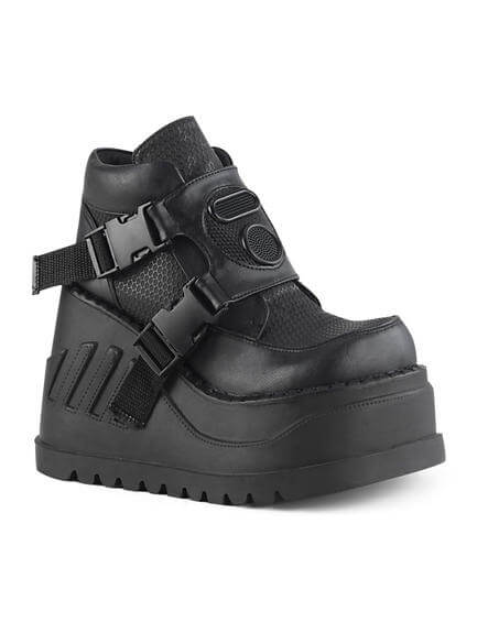 STOMP-15 Black Platform Shoes