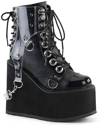 high wedge platform boots