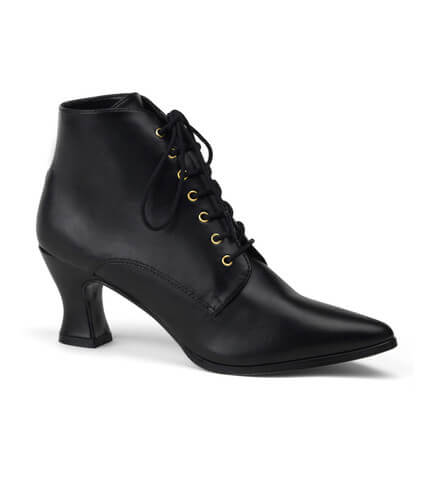 VICTORIAN-35 Black Victorian Boots