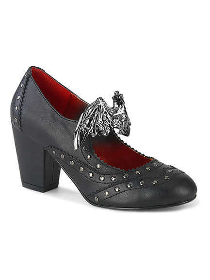 VIVIKA-32 Wingtip Bat Buckle Maryjane pumps