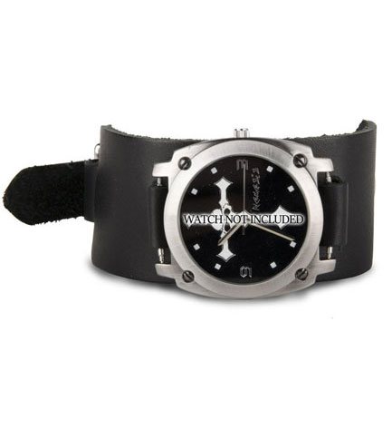 WB3 Black Leather Watchband