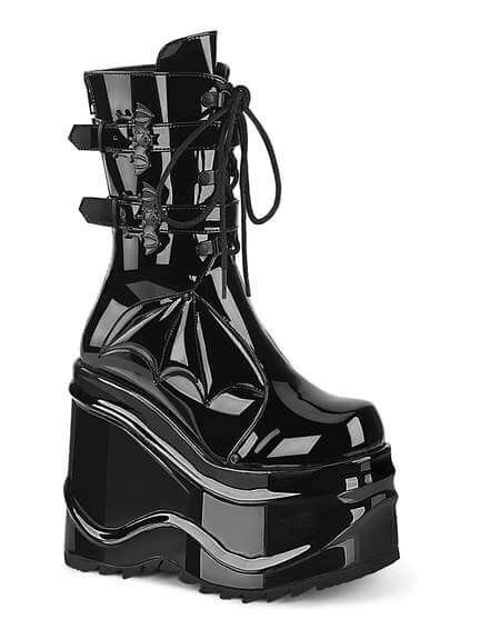cute black platform boots