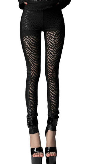 zebra flared leggings