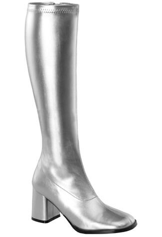 cheap silver gogo boots