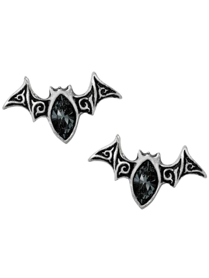 Viennese Nights Bat Stud Earrings by Alchemy Gothic