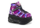 NEPTUNE-100 Purple Glitter Platform Shoes