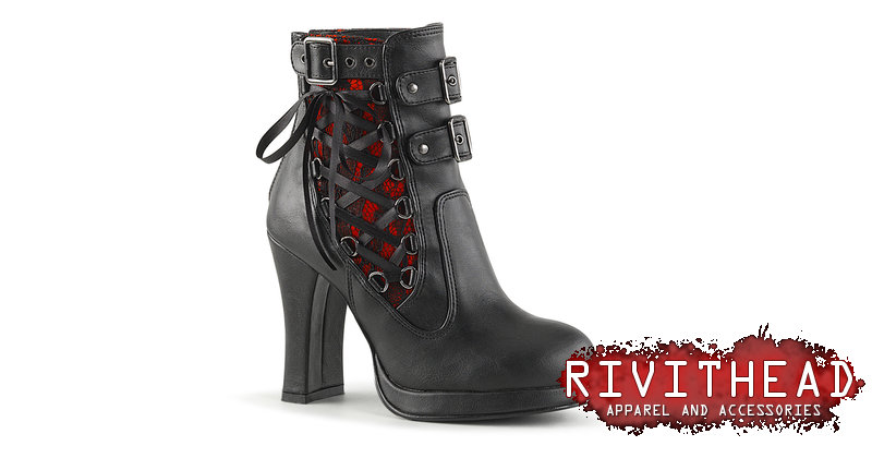 corset laced crypto gothic ankle boot