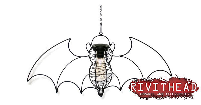 Solar Powered Bat Lantern Light for Garden or Home Decor