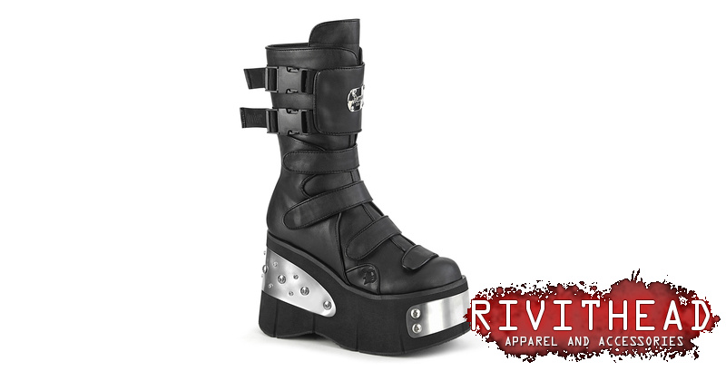 KERA-108 Metal Plated Platform Boots