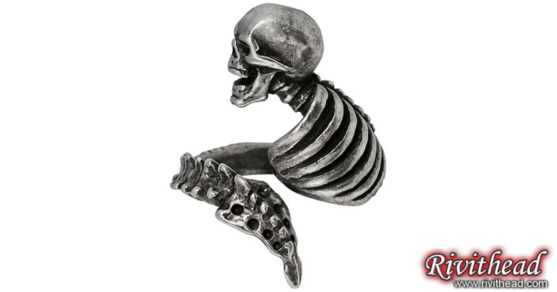 Resurrected Gothic Skeleton Ring by Alchemy Jewelry