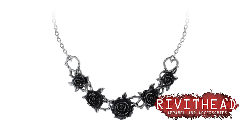 Black Rose Gothic Choker