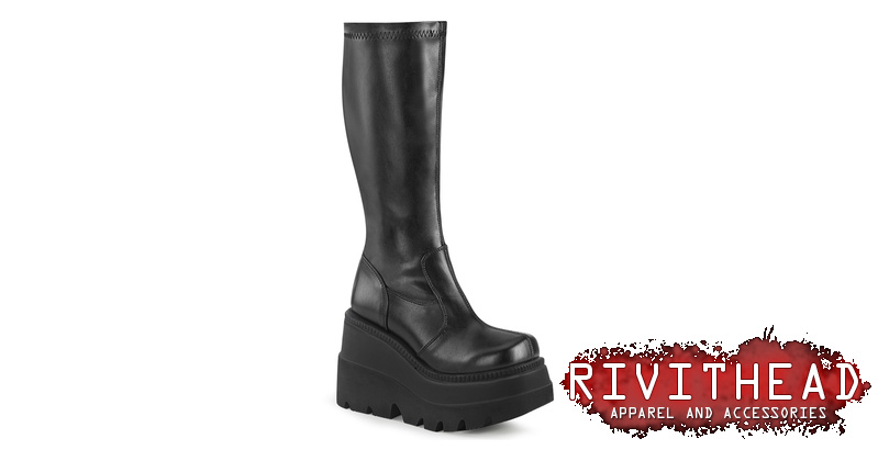 Knee High Demonia Shaker 65 Demonia Shaker-65 Panzer Hologram Knee