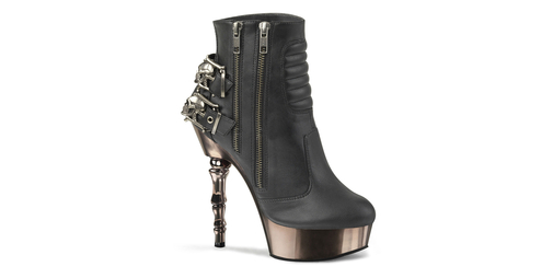 skull high heel boots