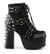 Charade-100 Black Spiked Platform Boots alternate view