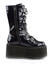 DAMNED-225 Black Hologram Platform Boots alternate view
