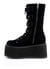 DAMNED-225 Black Velvet Platform Boots alternate view