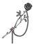 Chained Love Rose Earwrap