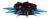 Blue Spiked Leather Wristband view 1