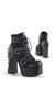 Charade-100 Black Spiked Platform Boots view 1