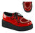CREEPER-108 Red Patent Heart Creepers