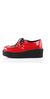 CREEPER-108 Red Patent Heart Creepers alternate view
