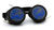 Dark blue cyber kitty goggles view 1