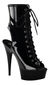 DELIGHT-1016 Black Patent Booties